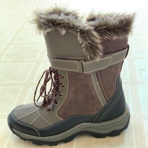 Clarks fur lined winter boots - like new 8